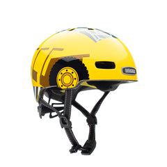 Nutcase Dig Me Gloss Little Nutty Kids Youth Toddler helmet with industry leading safety feature MIPS, protective Crumple Zone EPS foam, reflective print, Magnetic closure for one handed snap and go buckle, Simple dial adjustable fit system for individualized fit and comfort, certified, and removable visor.