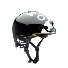 Nutcase Sup Dog Gloss Little Nutty Kids Youth Toddler helmet with industry leading safety feature MIPS, protective Crumple Zone EPS foam, reflective print, Magnetic closure for one handed snap and go buckle, Simple dial adjustable fit system for individualized fit and comfort, certified, and removable visor.
