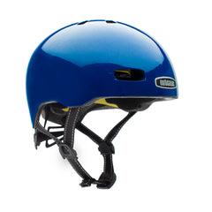 Nutcase Street Collection Fastback Gloss Adult helmet with industry leading safety feature MIPS, reflective print, magnetic buckle for easy on and off, Internal heat sealed pads to provide comfort, dial adjustable fit system for individualized fit and comfort, and removable visor.