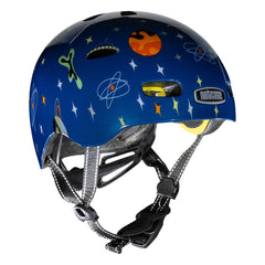  Nutcase Galaxy Guy Gloss Baby Nutty Infant helmet with industry leading safety feature MIPS, protective Crumple Zone EPS foam, Lightweight polycarbonate outer shell, Magnetic closure for one handed snap and go buckle, Simple dial adjustable fit system for individualized fit and comfort, and certified