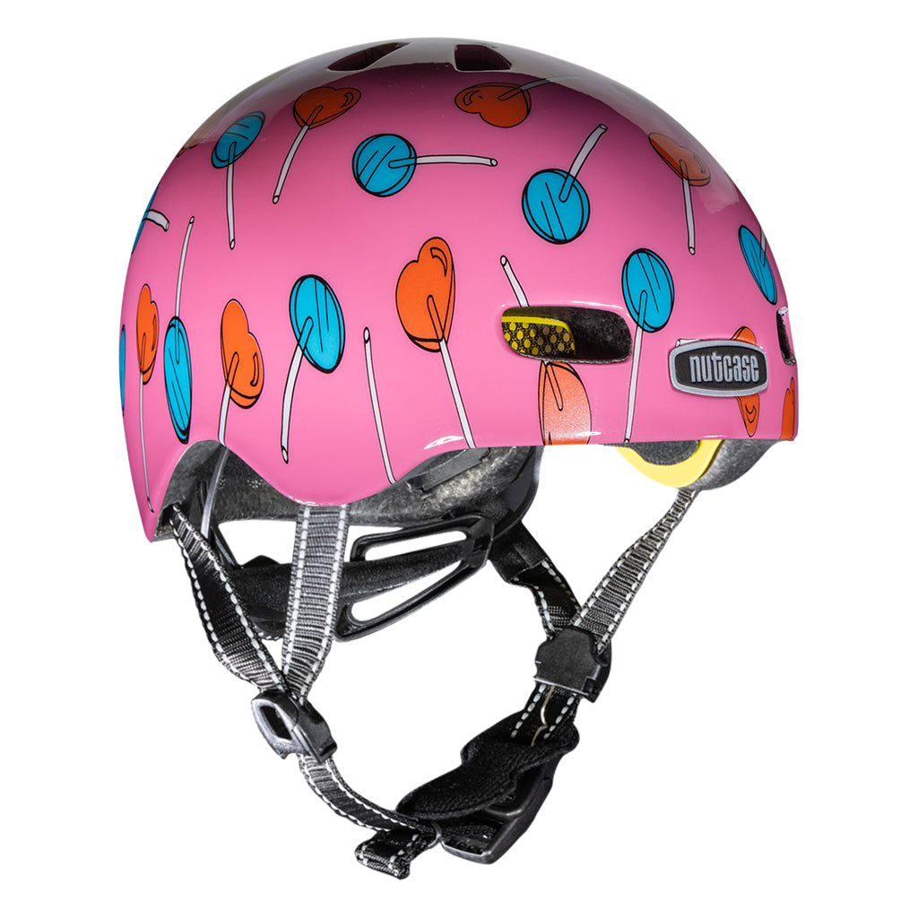 Nutcase Sucker Punch Baby Nutty Infant helmet with industry leading safety feature MIPS, protective Crumple Zone EPS foam, Lightweight polycarbonate outer shell, Magnetic closure for one handed snap and go buckle, Simple dial adjustable fit system for individualized fit and comfort, and certified