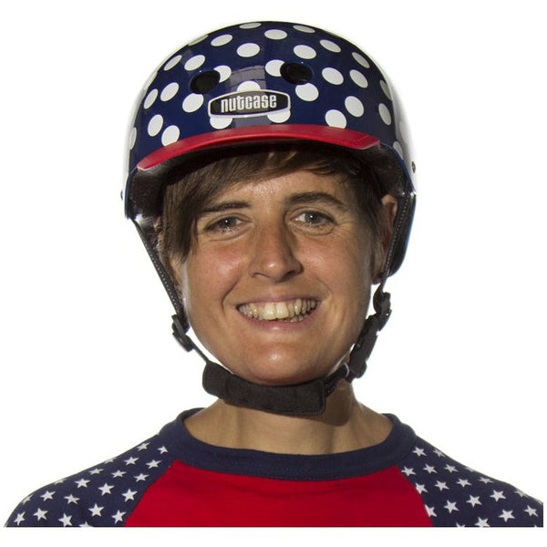 Navy Dots Street Helmet